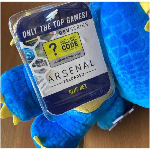DevSeries Blue Rex Collector Plush 8 inch with Exclusive Virtual Item Code - Picture 4 of 7